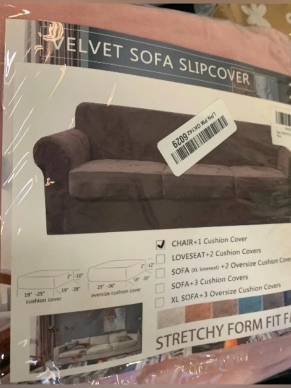VELVET Chair Slipcover Pet-Friendly Size Small (30-47”) ROSE